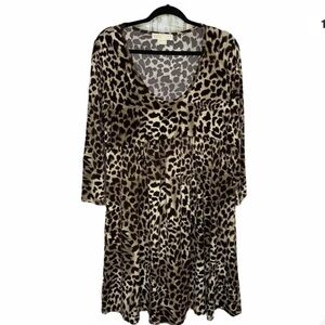 Michael Kors Womens Dress Size Large Leopard Print